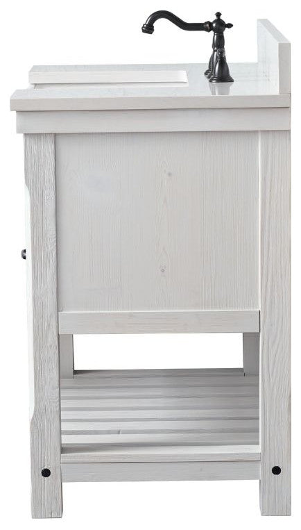 Wesley 36" Bathroom Vanity, White Wash