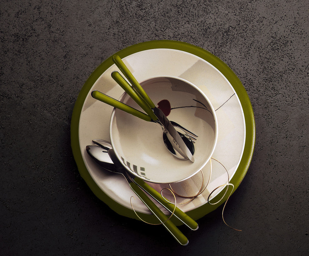 Fantasia Flatware, Olive-Green, 5-Piece Set