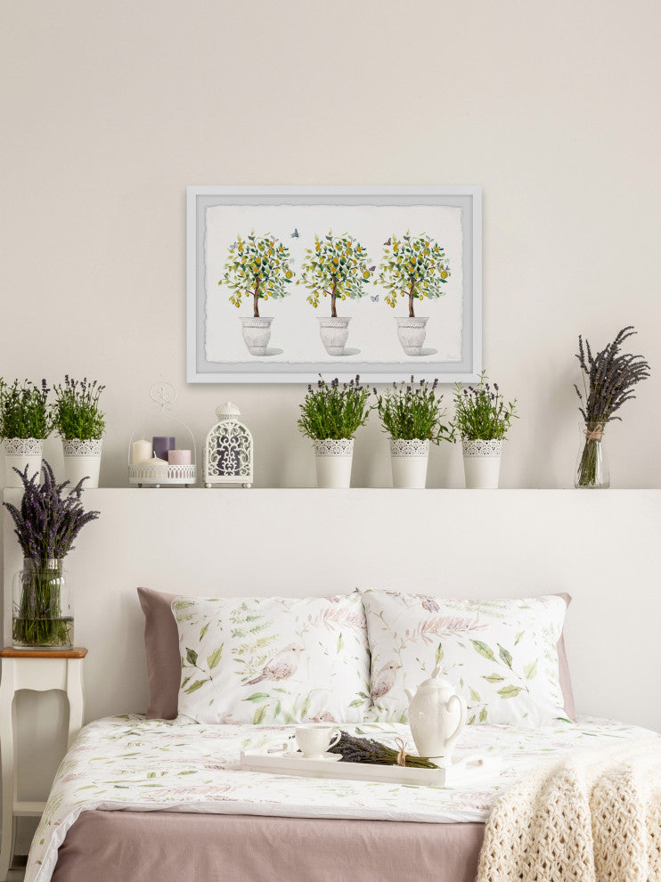 "Tree, a Pot" Framed Painting Print