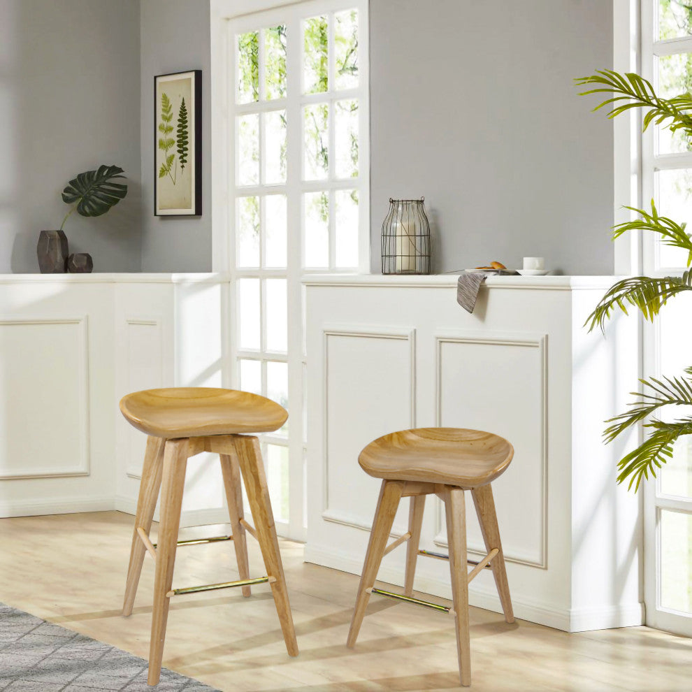 29" Bali Swivel Stool, Natural