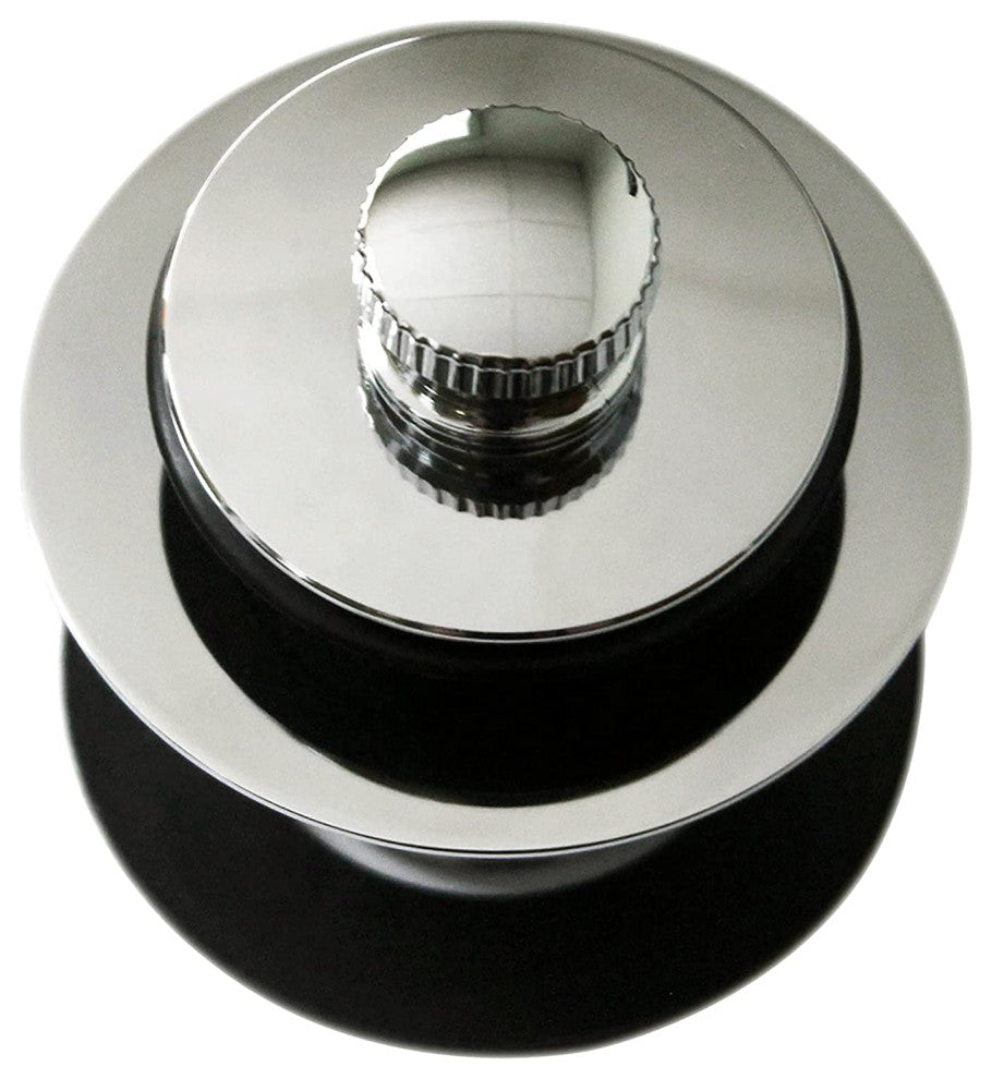 19 in. Solder In Brass Bath Tub Waste Drain Kit, Polished Nickel