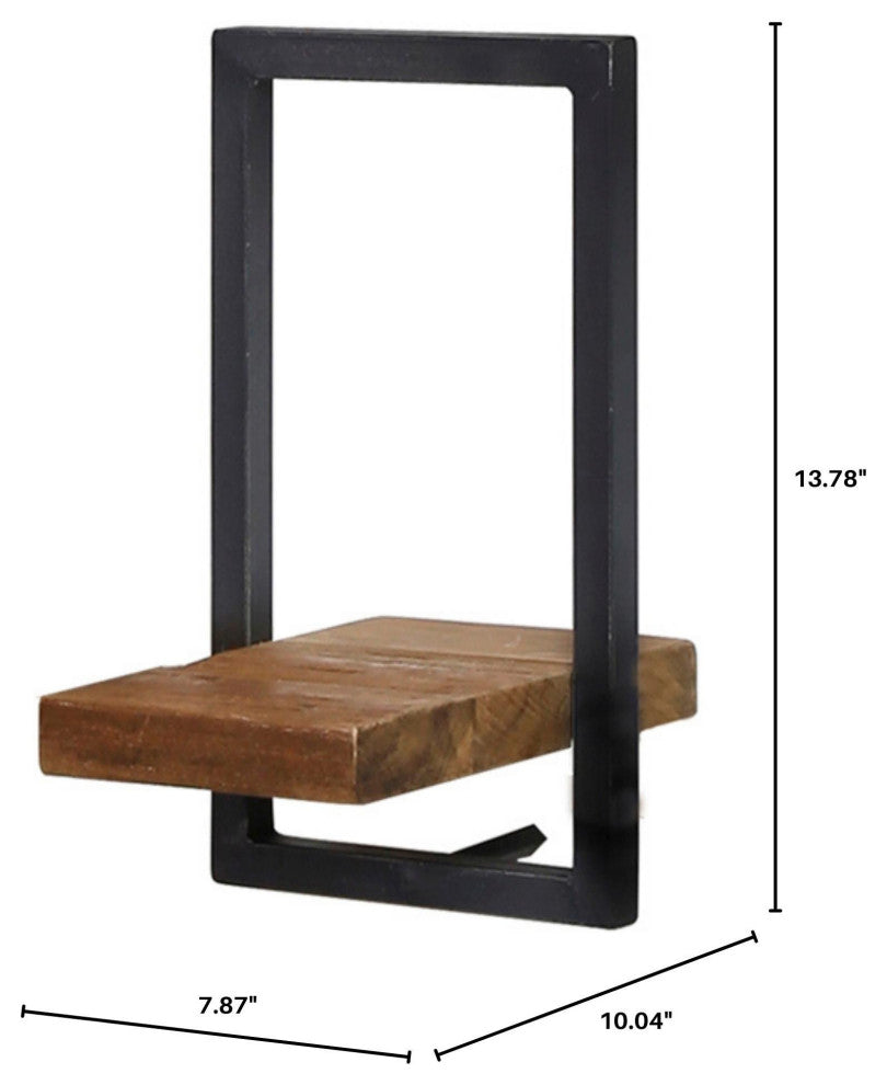 D-Bodhi Metal Frame Wall Box, Brown