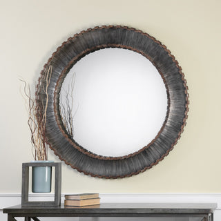 Tanaina Round Mirror, Silver