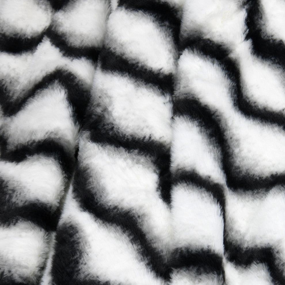 Elite Faux Fur Throw Blanket With Sherpa Backing, Irene, 50" X 60"