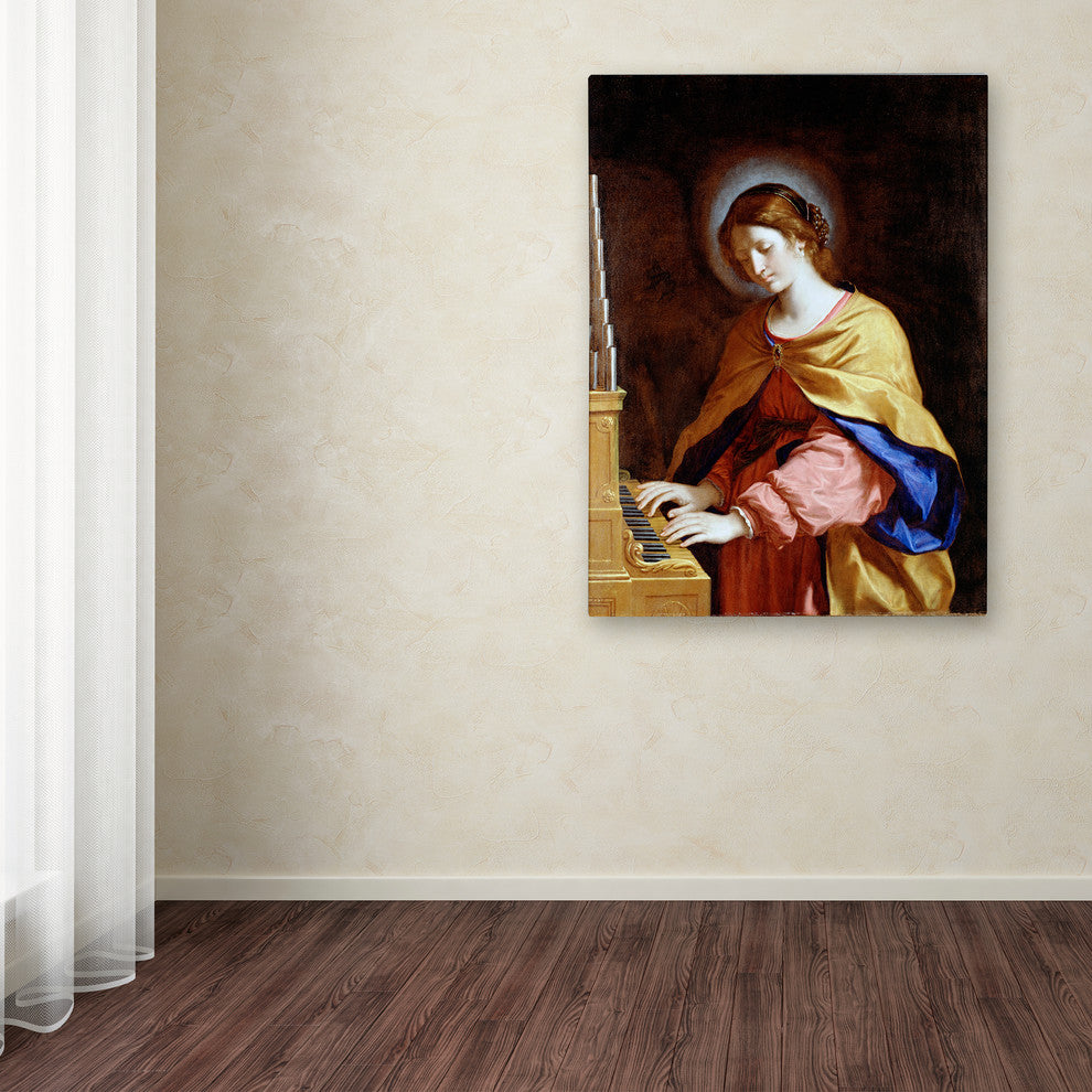 Guercino 'St Cecilia' Canvas Art, 19 x 14