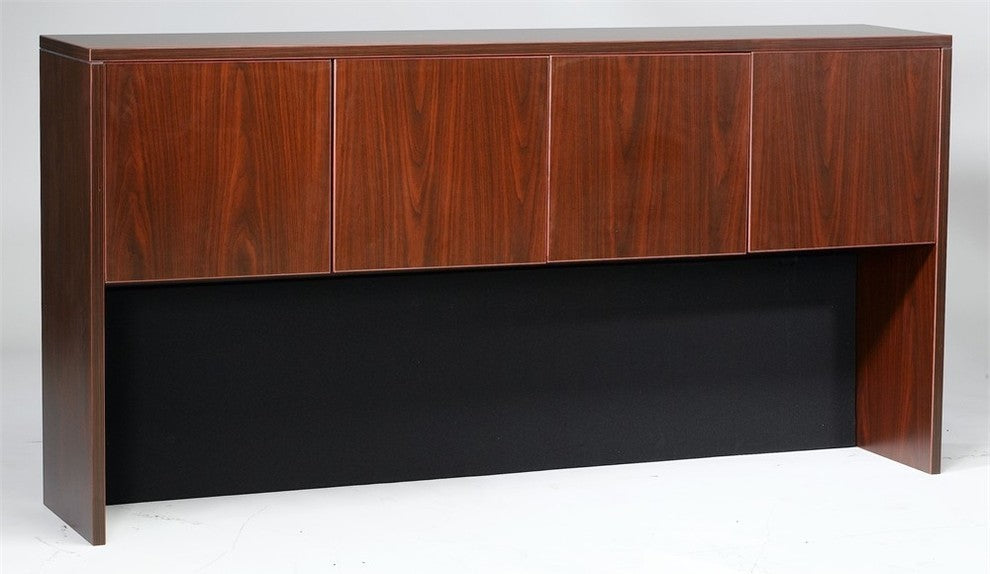 Boss Hutch With Doors, Mahogany 71"X15"X36"