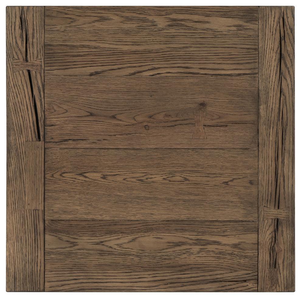 Troy Oak End Table, Antique Brown