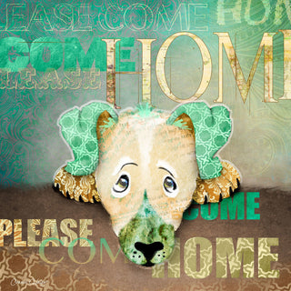"Sad Dog" Painting Print on Wrapped Canvas