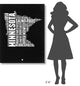 "Minnesota Black and White Map" Fine Art Print