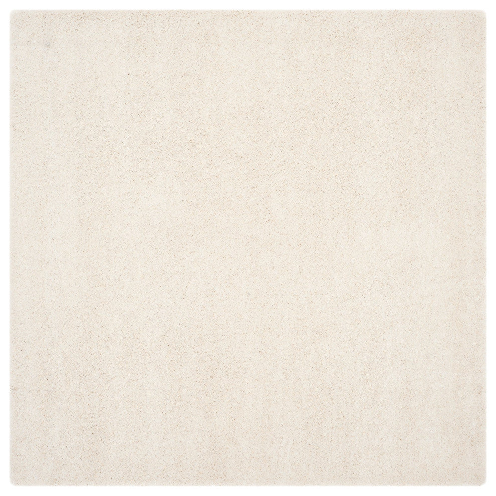 Safavieh Shag Sg180 Solid Color, Shag Rug, Ivory, 3'0"x3'0" Square