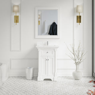Sydney 20" Bathroom Vanity, Engineered Marble Top, White