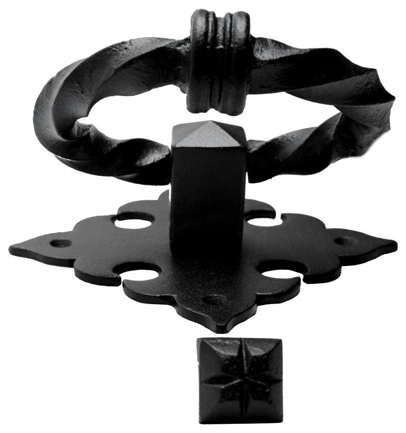 Black Front Door Knocker Cast Iron Rustproof Finish Pack of 2 Renovators Supply