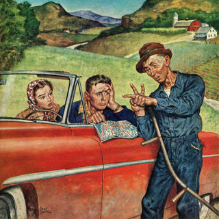 "Go Two Miles, Turn Left..." Print on Canvas by Amos Sewell