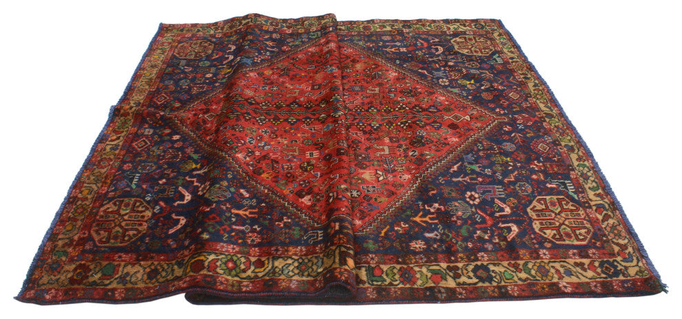 Fine Vintage Distressed Hester Red Rug