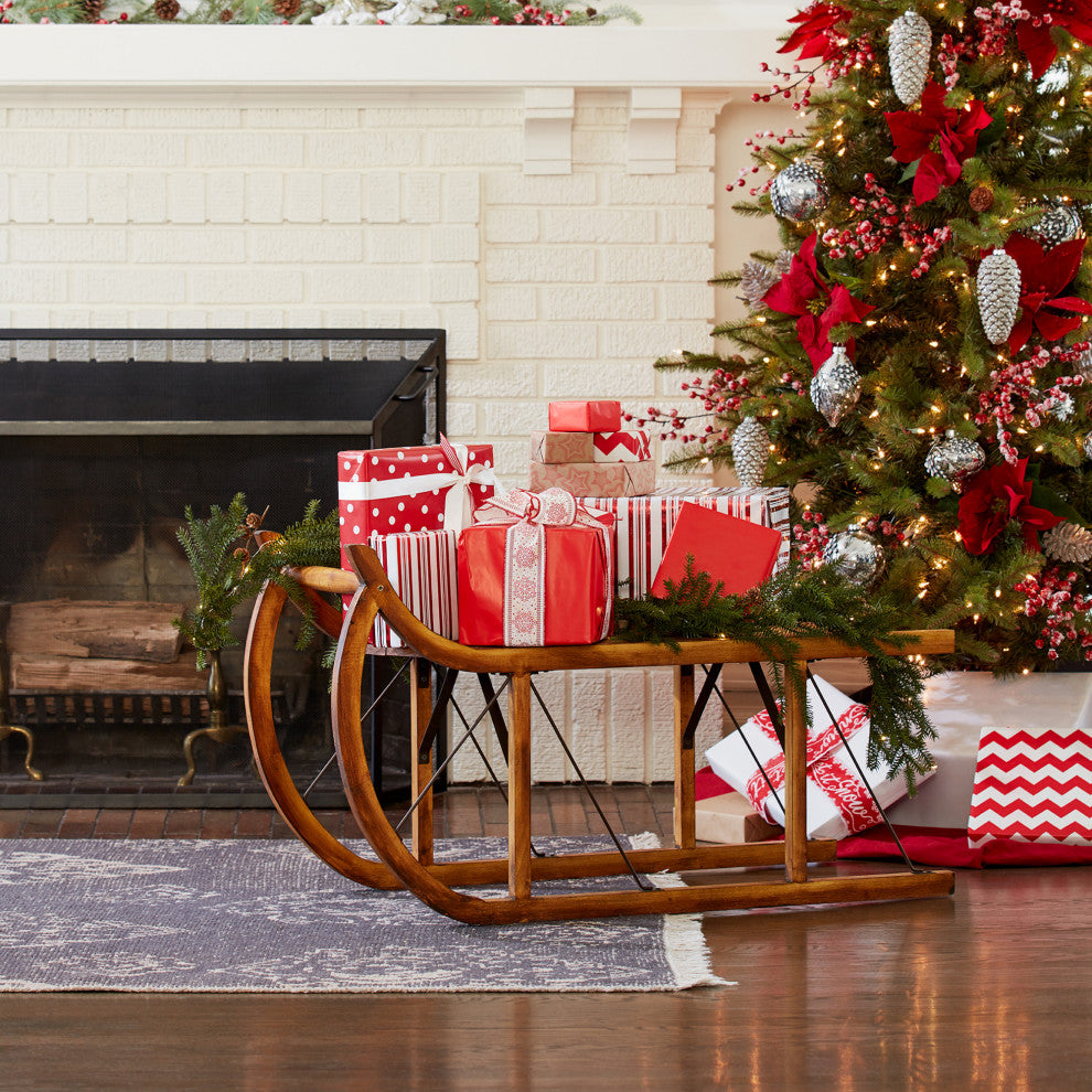 Wooden Sled Decor