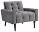 Delve Velvet Armchair, Gray