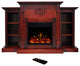 Sanoma Electric Fireplace Heater With 72" Bookshelves, Cherry