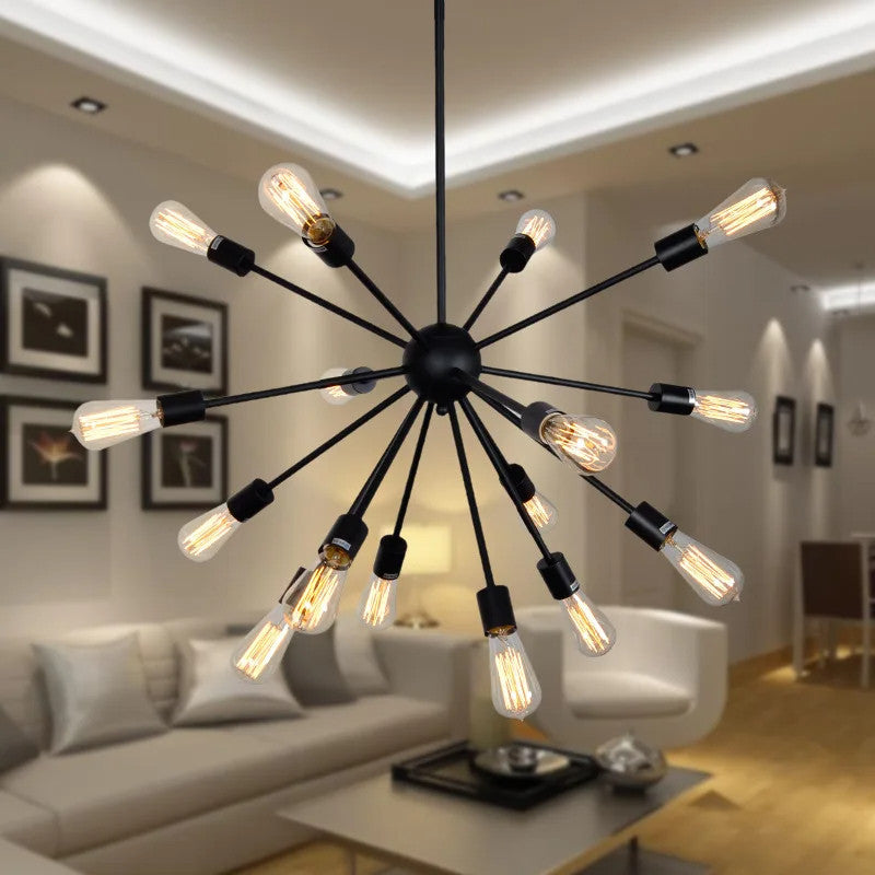 Gland | Creative Iron Chandelier in the Shape of 12-arm Satellite, 12 Lights