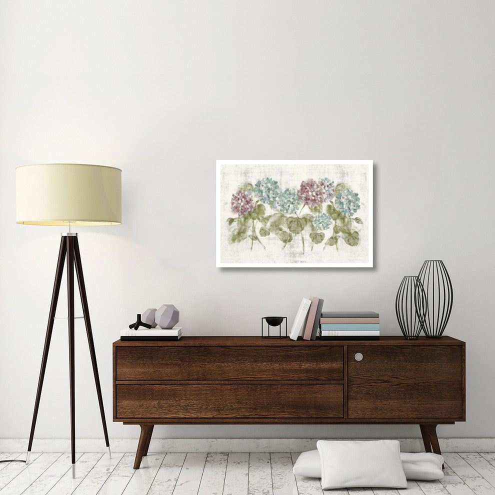 "Vibrant Row of Hydrangea No Border" Digital Paper Print by Cheri Blum, 38"x26"