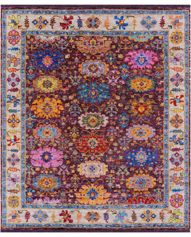 8' 2" X 9' 9" Turkish Oushak Handmade Wool Rug - Q16055