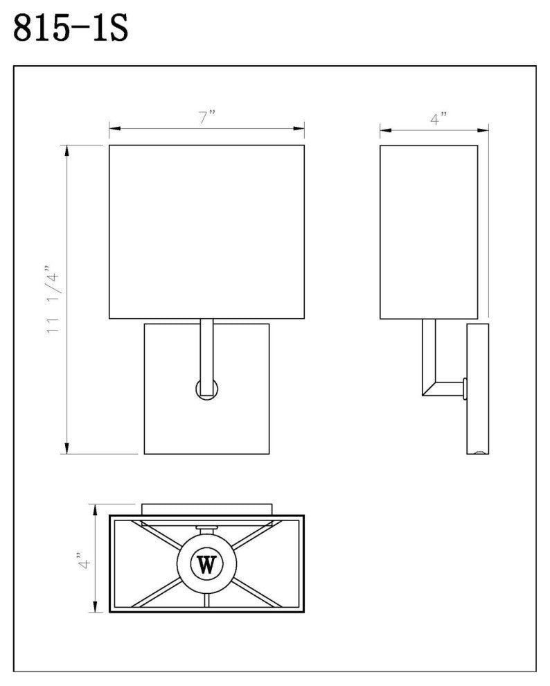 Z-Lite 815-1S Saxon 11" Tall Wall Sconce - Rubbed Brass