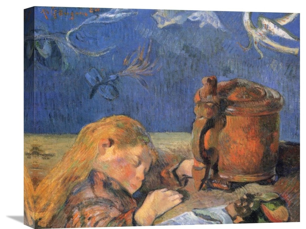 "Sleeping Boy" Stretched Canvas Giclee by Paul Gauguin, 22"x18"