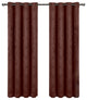 Bella Blackout 2PC Embossed Grommet Panels, Chocolate, 104"x84"
