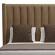 Nativa Interiors Aylet Vertical Channel Tufted Bed, Brown, Ca King, Medium 67"