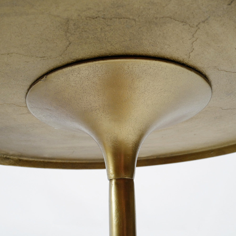 Brass Finish Round Bistro Table