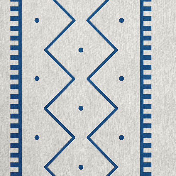 Mudcloth Spring Chenille Rug, Dark Cobalt Blue, 5'x7'