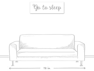 Go to sleep 12"x36" Canvas Wall Art, Gray