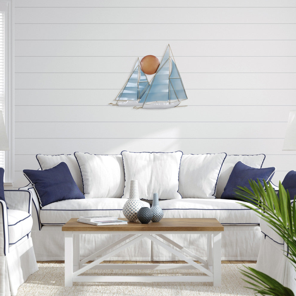 Sailboats at Sunset Wall D"cor