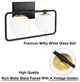 2-Light Mid Century Wall Lights Black and Gold Vanity Light With Milky White