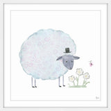 "Noble Sheep" Framed Painting Print, 32"x32"