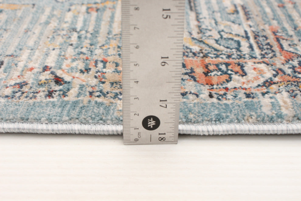 eCarpetGallery Living Room Rug, Blue, 5'3" x 6'7"