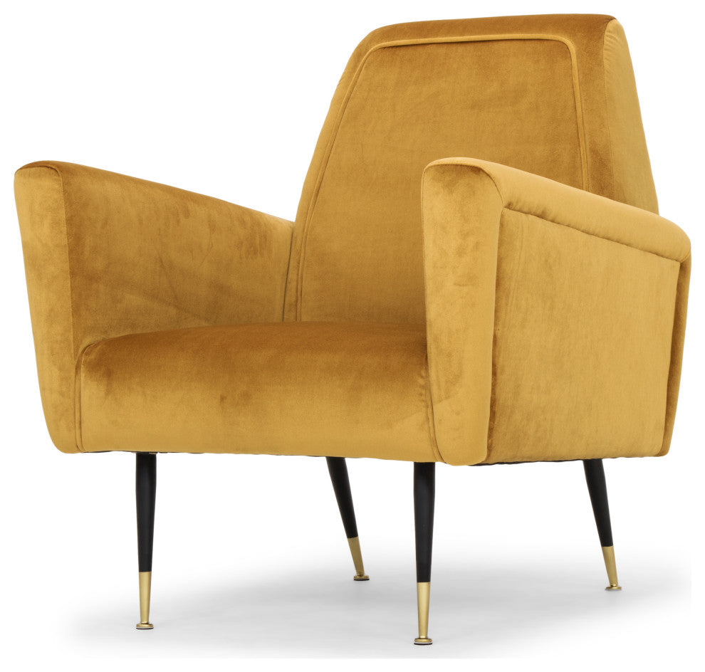 Victor Mustard Fabric Occasional Chair