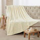 Derby Double Sided Faux Fur Throw Blanket, Ivory
