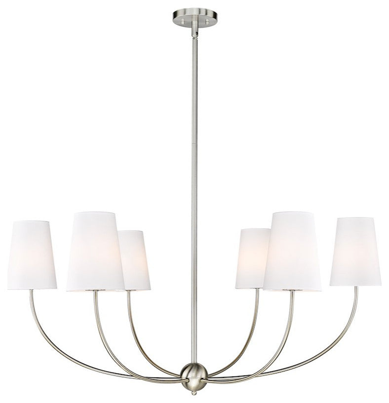 Z-LITE 6-Light Chandelier, Brushed Nickel