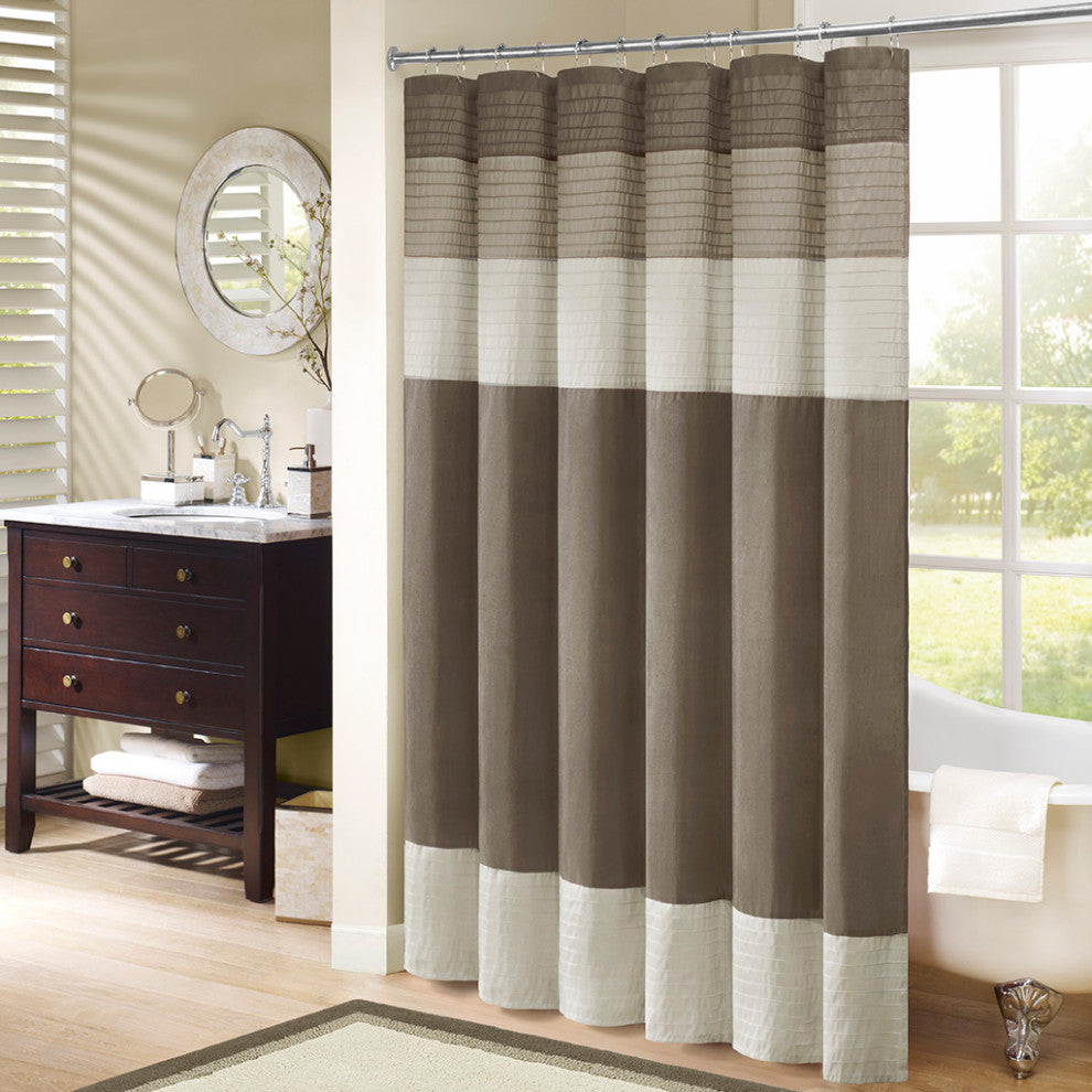 Madison Park Amherst Faux Silk Shower Curtain
