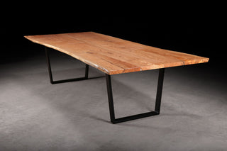 Urban Lumber Classic Live Edge Dining Table With Timberbeast Base, Oak, 72"