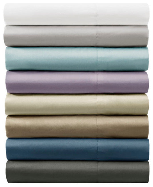 Madison Park 800 Thread Count Cotton-Blend Sateen 6-Piece Sheet Set, Light Grey