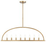 Abbott Eight Light Chandelier in Vibrant Gold