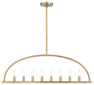 Abbott Eight Light Chandelier in Vibrant Gold