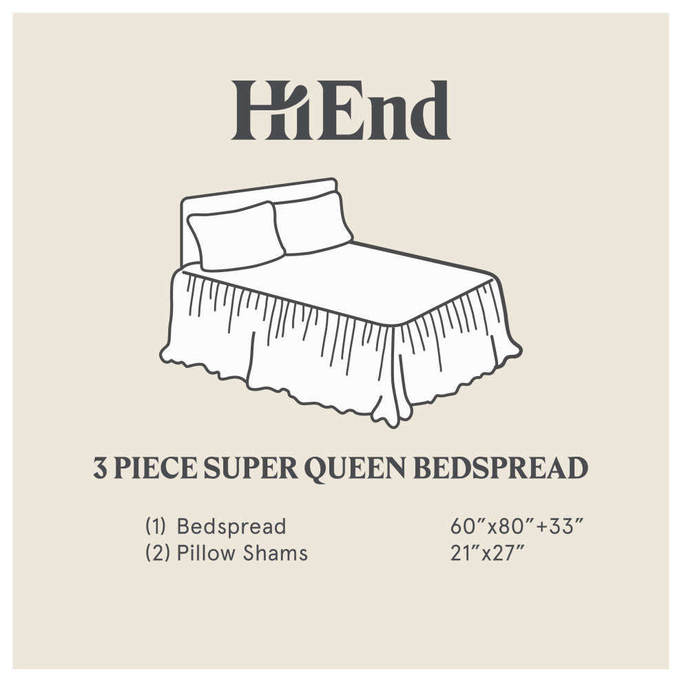 Stella Faux Silk Velvet Bedspread Set, 3PC, Slate, Queen