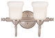 Brunswick 2-Light Vanity Fixture, Satin Nickel