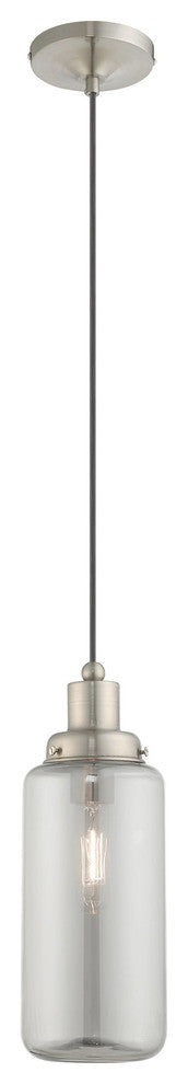 Livex Lighting Brushed Nickel 1-Light Mini Pendant