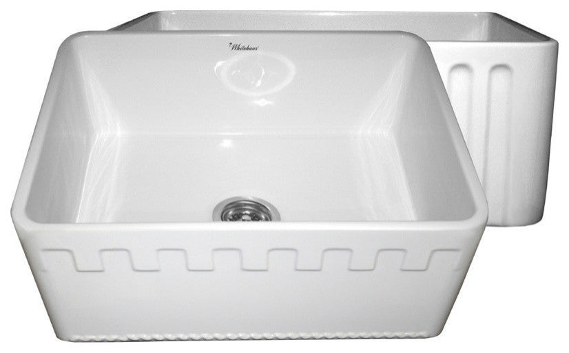 Farmhaus Fireclay Reversible Sink W/ A Castlehaus Design Front
