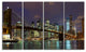 "Brooklyn Bridge Panoramic View" Canvas Print, 4 Panels