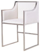 Bella Chair (set of 4 ), Chrome/White Fabric