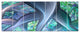 Blue Fractal Exotic Plant Stems, Abstract Canvas Art Print, 83"x32", 7 Panels